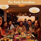 Retisee 2 Pcs Oval Paper Lantern Shade for Party Wedding, 24 Inch, White - Image 5