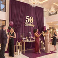 20ftx14ft Burgundy Backdrop Curtain for Wedding Parties by PartyVillage