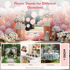 Centerpiece Stands Set, 4 Gold Tiered Flower Stands For Decoration, Elegant Event Display For Wedding Birthday Dessert Table, Heavy Duty Steel Hollow Design, DIY Backdrop Decor - Image 2