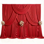 40ft x 10ft Red Backdrop Curtains, 8 Panels Red Drapes for Backdrop - Image 4