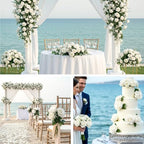 Auihiay 104pcs Roses Artificial Flower - Realistic White Fake Roses - Image 6