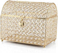 MDLUU Large Wedding Card Box, Treasure Chest Wedding Money Holder with Heart Shaped Lock, Crystal Bead Card Receiving Box for Wedding, Reception, Birthday Party by MDLUU