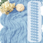 15 Pack Baby Blue Cheesecloth Table Runner 17 x 108 inch Cheese Cloth Table Runners 9ft Blue Table Runner Rustic Romantic Sheer Gauze Runner for Wedding Party Baby Shower Table Decoration by Yorcari