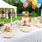 350 Pcs Ivory Paper Plates and Napkins Party Supplies, Serve for 50 Guests - Image 6