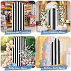Classic Black and White Stripes Arch Backdrop Cover 6.6 FT, Wedding Arch Cover Stretchy Backdrop Stands Covers for Birthday Party Ceremony Banquet Decor - Image 6