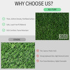 XLX TURF 8 Pack Artificial Grass Square Mats, 12"x12" Fake Grass Placemats to Match Table Runner for Golf Football Summer Party Table Centerpiece, Turf Patch for Crafts - Image 6