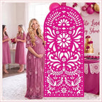 Gerrii 6 ft Cielito Lindo Arch Backdrop, All-in-one Stand up, Rose Red - Image 7