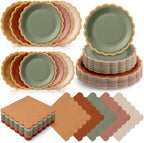 Zhehao 150 Pcs Fall Paper Plates Napkins Serves 50 by Zhehao