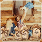Weekgrat 50 Pcs My First Rodeo Birthday Party Favors Bags with Handles for Guest Western Cowboy 1st Birthday Gift Bag with Tissue Paper Ribbons Cowboy Candy Bag My First Rodeo Party Supply(Brown) - Image 5