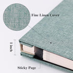 Vienrose Large Photo Album Self Adhesive for 4x6 8x10 10x12 Pictures Linen Scrapbook Album DIY 40 Blank Pages with A Metallic Pen - Image 3