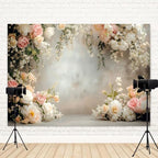 10x7ft Floral Wall Backdrop Wedding Reception Abstract Photography Background Spring Watercolor Painting Floral Banner Decorations Baby Shower Birthday Holiday Portrait Photo Booth Prop - Image 4