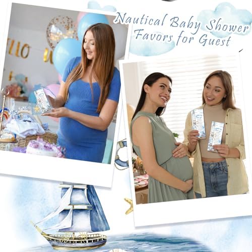 145 Pieces Ahoy It’s a Boy Baby Shower Favors for Guest Nautical Ballpoint Pens and Keychains Gifts Bulk Retractable Baby Shower Pens Gender Reveal Greeting Cards Souvenirs Prizes - Image 7