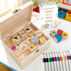 Fennoral 67 PCS Fun Baby Shower Games Sign Kit DIY Coloring Blocks - Image 4