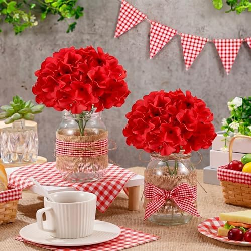 Daifunli 6 Set Picnic Party Centerpieces for Table Mason Jar Table Decor - Image 2