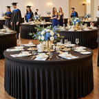 2 Pack Black Round Tablecloths, 60 Inch Spandex Stretchy Table Cloth - Image 6