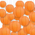 Quasimoon PaperLanternStore.com Ultimate 20-Piece Persimmon Orange Paper Lantern Party Pack - Assorted Sizes of 6, 8, 10, 12 Inch (5 Round Lanterns Each) for Weddings, Birthday, Events and Decor by Quasimoon
