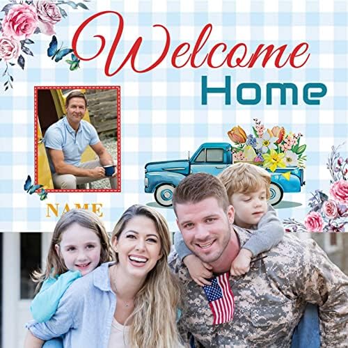 Custom Welcome Home Banner Decoration,Car Theme Welcome Back Home Yard Sign for Outdoor Decor, Military Homecoming Deployment Returning Party Supplies(5x7.5ft) - Image 7