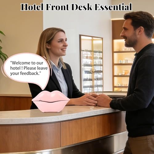 Lip Shape Audio Guest Book Wedding Phone, Motion Sensor to Play Welcome Greeting Voice, Infrared Sensor Voice Recorder, Suitable for Wedding, Hotel Reception, Store Greeting,Pink - Image 7
