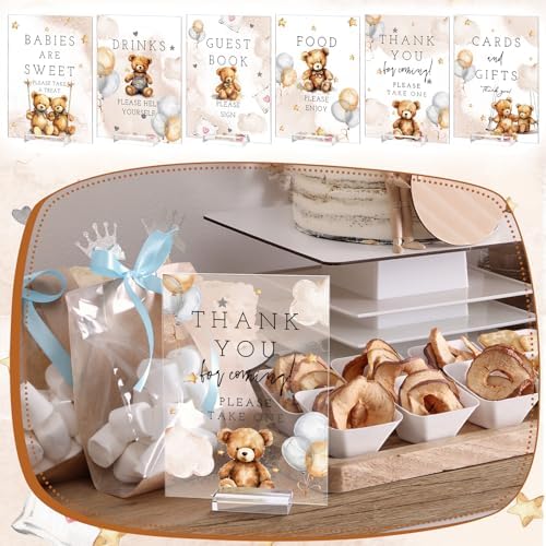 Vercraft 6 Pcs We Can Bearly Wait Baby Shower Table Decorations - Image 4
