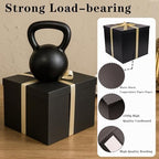 UoeRing 3 Pcs Large Gift Box Matte Black 12x12x11 Inch with Lid - Image 6