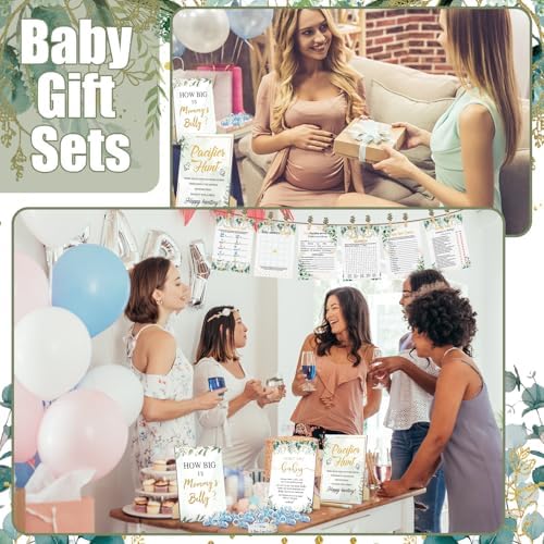 Sherr 476 Pcs Greenery Baby Shower Games, 9 Styles Baby Shower Activities - Image 6