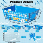 OSNIE Dad Empty Gift Baskets for Father's Day - 24 Sets Happy Father’s Day Blue Basket Bulkor Gifts Empty with Cellophane Basket Bags Ribbons Bows, Dad Theme Party Favors for Anniversary Birthday - Image 2