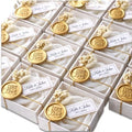 Scented White Rose Candles – Personalized Wedding Favor Candles, Bridal & Baby Shower Gifts with Dried Flowers, Wax Seal Gift Box (Bulk 10–100) by Unknown