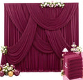 30ft x 15ft Burgundy Wrinkle Free Backdrop Curtains for Wedding Party Backdrops Curtain Drapes Fabric Decorations Photo Back Drop Cloth for Baby Shower Photography Stage Reception by Tao-GePartyDecorations