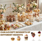 Set of 3 Metal Birdcage Cake Stand Set with Crystal Accents, Elegant Cupcake Holder Display for Wedding, Birthday, Baby Shower, Party Dessert Table Decorations (Gold, Set of 3) - Image 5