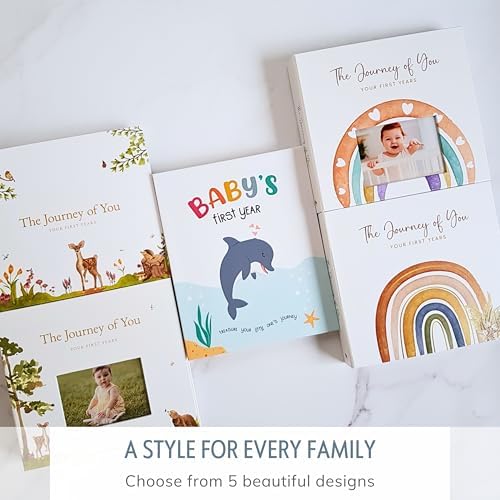 Baby's First Year Book, Gender-Neutral Ocean Baby Memory Book and Keepsake - Image 2