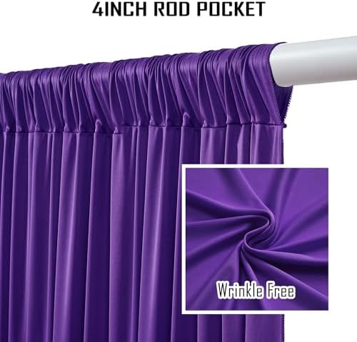 10FTx12FT Purple Backdrop Curtains for Weddings, Birthdays and Photography - Image 3