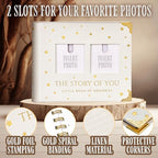 Book Keepsake, Baby Memory Book From Pre-Birth to 5th Year, with 2 Photo Pockets, Milestone Stickers, Hand/Footprint Inkpad, Information Card, Baby Album and Memory Book for Girls or Boys - Image 3