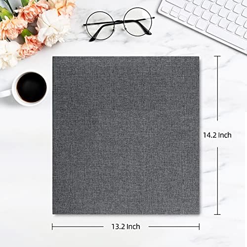 potricher Photo Album 4x6 Photos, 1000 Pockets, Linen Cover, Gray - Image 2