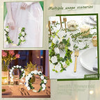 Yinder 15 Pcs Metal Floral Gold Hoop Centerpiece with Stand,14 Inch,White - Image 5