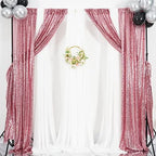 Poise3EHome Fuchsia Pink Sequin Backdrop, 4 Panels 2x8ft Glitter Curtain for Weddings, Parties, Photo Booth Decor - Image 2