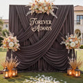 12ft x 10ft Brown Backdrop Curtains for Parties, Wrinkle Free 2 Panels Photo Backdrop Drapes Back Drop Cloth for Wedding Birthday Photography Background Decor by CO-AVE