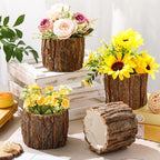 3 Pcs Wooden Vase for Centerpieces Wedding Flower, 4.7 Inch - Image 5