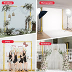 EMART 12x10ft Heavy Duty Backdrop Stand Frame with Adjustable Pipe,Gold - Image 7