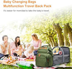 Astro alan Baby Diaper Bags with Changing Station, Waterproof Diaper Bag Backpack for Moms Dads with USB Charging Port, Baby Shower Gifts, Large Capacity diaper backpack, Green - Image 7