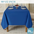 VidaFete 10 Pack 90*132inch Royal Blue Rectangle Tablecloth for 6ft Tables - Image 4