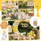 Nuenen 6 Sets Baby Shower Game Prizes Bee Mini Charcuterie Board, Hexagon - Image 6