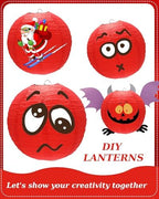 Treela 48 Pcs Paper Lanterns Party Decorations Round, Red - Image 3