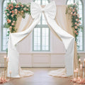Giant Bow Decoration, 75x18 Inch Big Bows for Backdrop, Large Satin Ribbon Tie Bow for Wedding Engagement Baby Shower Bridal Christmas Birthday Party Wall Decor (White) by Unknown