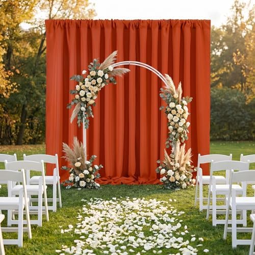 Rust Backdrop Curtains 10ftx8ft Thanksgiving Polyester Photo Drapes - Image 2
