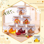 Funnymoom 24 Set Wedding Favor Jars, 1.7oz Mini Glass Jars with Lids,Blue - Image 2