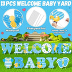 13 Pcs welcome Baby Yard Signs with Stakes 15in Baby Shower Yard Sign, Blue - Image 3