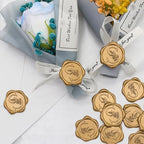 SWANGSA 200 Pack Letter S Wax Seal Stickers, Antique Gold Botanical Leaves Initial Alphabet Self-Adhesive Wax Stickers for Wedding Party Invitation Envelope - Image 5