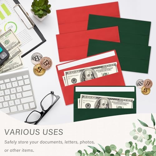 200 Pack #10 Christmas Red Green Envelopes Letter Size Business Envelopes - Image 6
