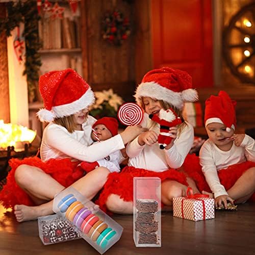 100 PCS Clear PET Plastic Storage Boxes Transparent Present Box Empty Containers Rectangle Cube Candy Chocolate Cookies Treat Case for Christmas,Wedding,Party,Baby Shower (2x2 x6 Inch) - Image 5