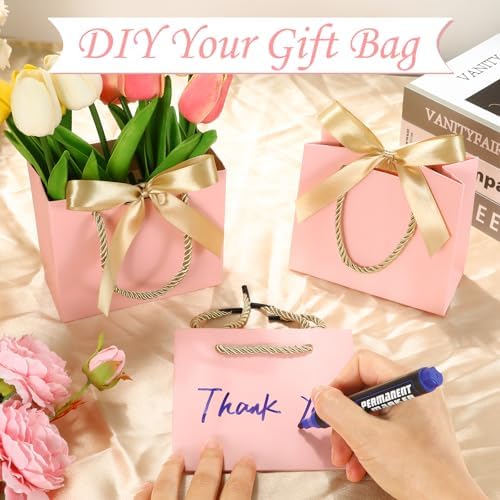 EQOREIIN 24 PCS Small Gift Bags with Handles, 5.5x 2.5x4.7 Inches Mini Bag - Image 4